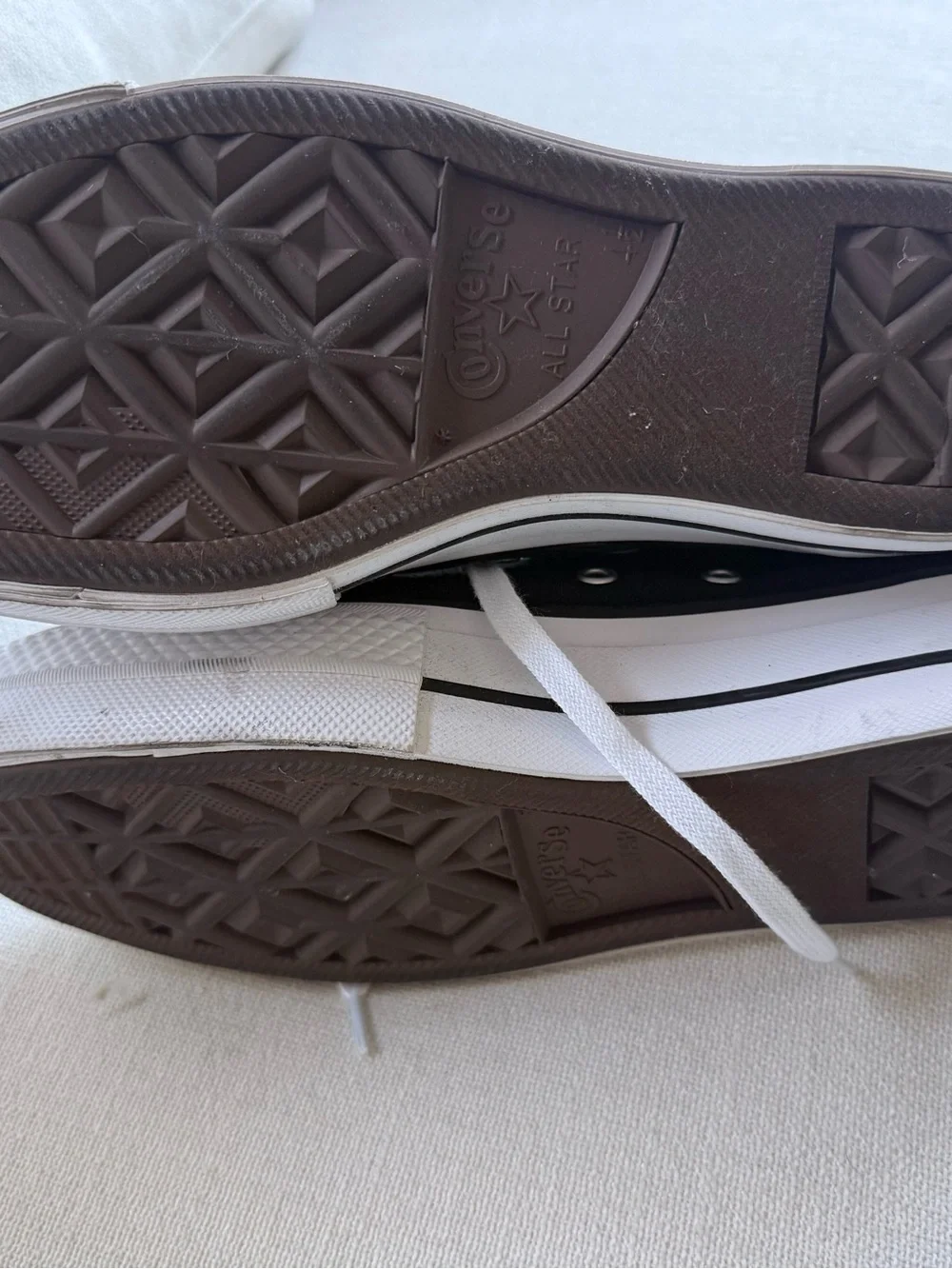 Converse Black and White Platform Chuck Taylor High Tops, US 6.5 37